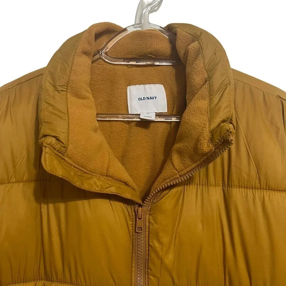 Old Navy Zip Front Puffer Jacket Golden Color Size XL - Picture 10 of 10
